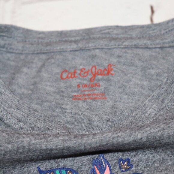 🍂 Gray “Give Thanks” Long Sleeve Tee – Girls S (6/6X) - Picture 3 of 5